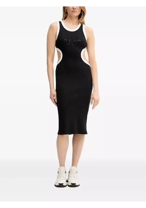 LIU JO cut-out ribbed midi dress - Black