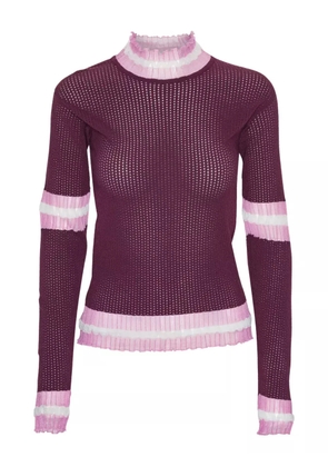 Henrik Vibskov ruffled-trim perforated jumper - Pink