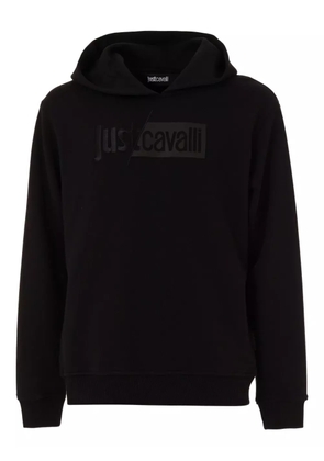 Just Cavalli logo-plaque hoodie - Black
