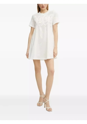 ERMANNO FIRENZE embroidery mini dress - White