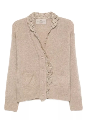 Ermanno Scervino lace-trimmed cardigan - Neutrals