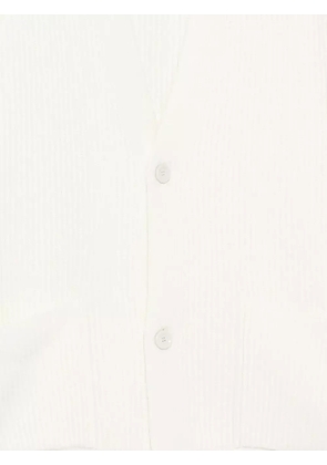 Lardini ribbed buttoned-front cardigan - Neutrals