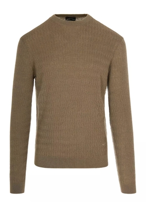 Emporio Armani diamond-pattern sweater - Brown