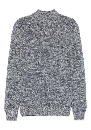Tagliatore high-neck speckled sweater - Blue
