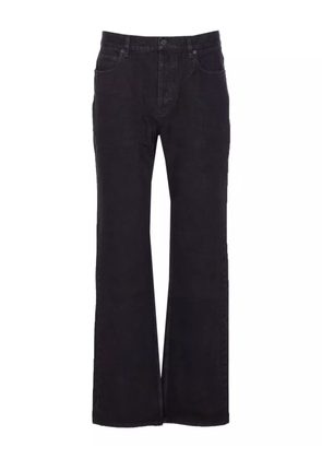 Saint Laurent classic-five pockets logo-patch jeans - Black