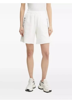 PINKO logo-detail elasticated-waist shorts - White