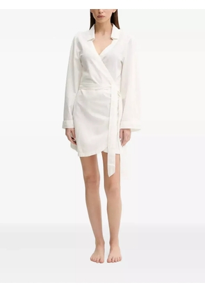 Melissa Odabash wrap-effect belted mini dress - White