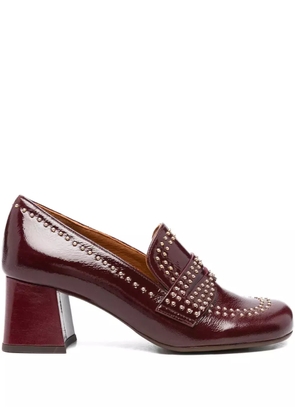 Chie Mihara 60mm studded block-heel pumps - Red