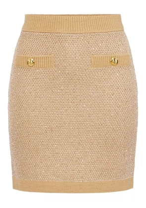 Elisabetta Franchi knitted mini skirt - Neutrals