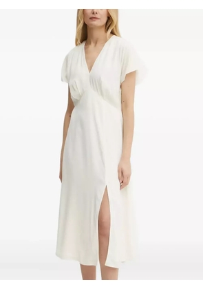 BOSS V-neck midi dress - White