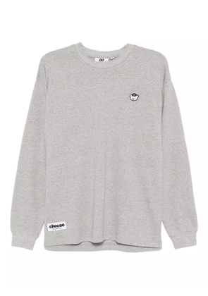 CHOCOOLATE bear-embroidered T-shirt - Grey