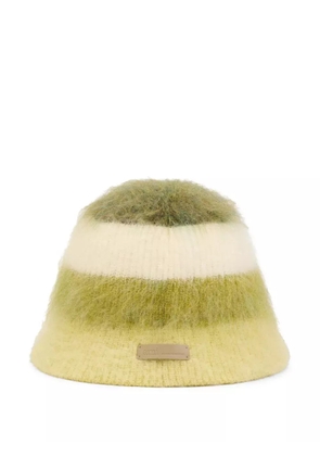 AMI Paris Ami striped mohair bucket hat - Green
