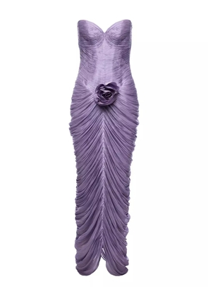 Ana Radu rose-embellishment maxi dress - Purple