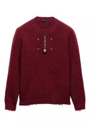 Prada pendantwool crew-neck sweater - Red