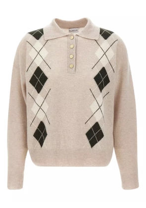 Marella geometric-pattern polo shirt - Neutrals