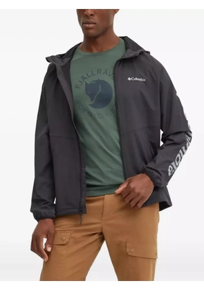 Columbia hooded logo-sleeve jacket - Grey