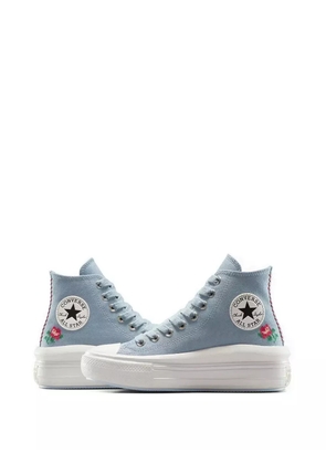 Converse Run Star Motion embroidered platform sneakers - Blue