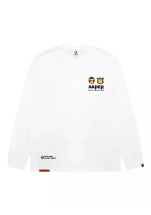 AAPE BY *A BATHING APE® Aape head long-sleeve T-shirt - White
