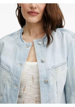 BOSS embroidered denim jacket - Blue