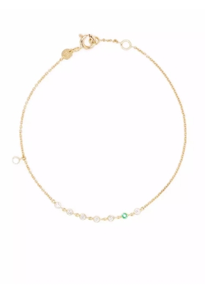 We by WHITEbIRD 18kt yellow gold Clarisse diamond and emerald bracelet