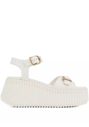 Chloé 80mm buckle-fastening platform sandals - White
