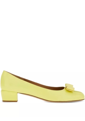 Ferragamo leather ballet flats - Yellow