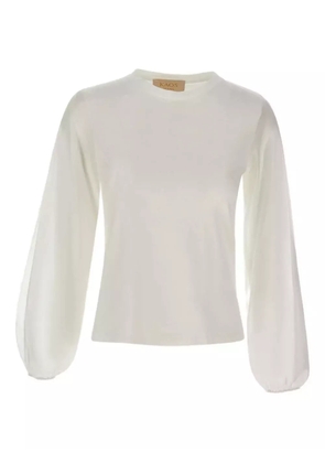 kaos balloon-sleeve cotton top - White
