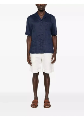 Paolo Pecora revere-collar linen shirt - Blue