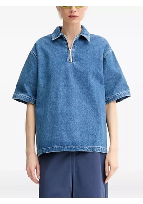 Sunnei half-zip denim top - Blue