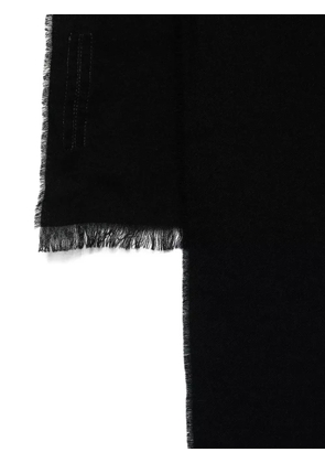 Rick Owens frayed wool scarf - Black