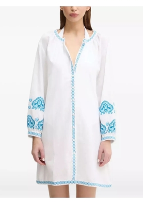 Melissa Odabash embroidered button-front beach dress - White