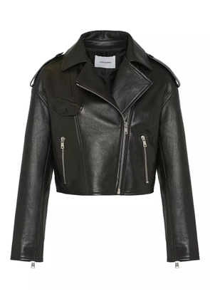 Yves Salomon lambskin biker jacket - Black