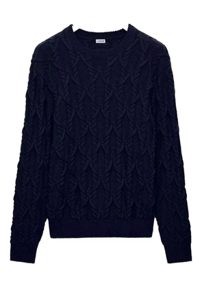 LOEWE cable-knit cotton sweater - Blue