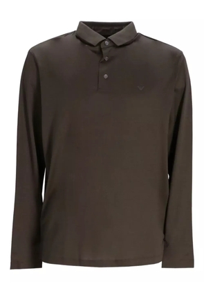 Emporio Armani long-sleeve polo shirt - Brown