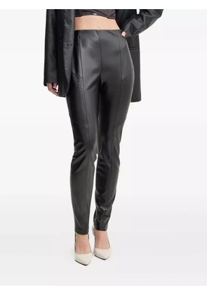 HUGO panelled leather trousers - Black