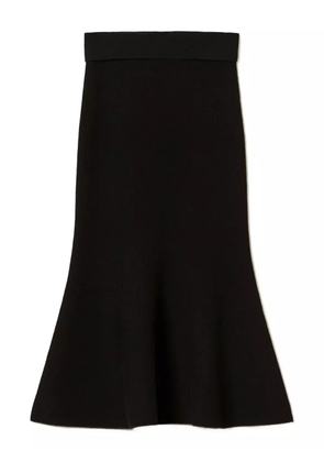 TWINSET knit flared midi skirt - Black