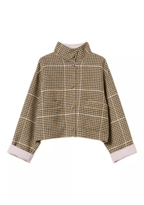TWINSET reversible checked jacket - Brown