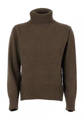 Kangra turtleneck ribbed-hem sweater - Brown
