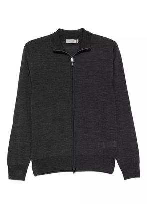 Canali zip-front wool cardigan - Grey