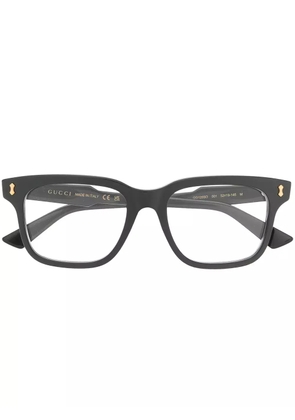 Gucci Eyewear logo-arm detail glasses - Black
