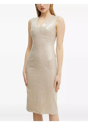 Silvian Heach V-neck midi dress - Neutrals