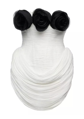 Ana Radu rose-embellishment maxi dress - White