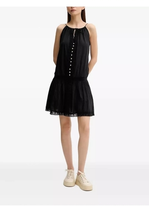 Melissa Odabash lace-insert button-front mini dress - Black