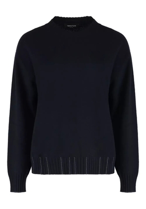 Fabiana Filippi ribbed-knit crew-neck sweater - Black