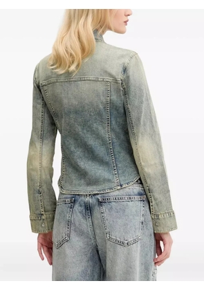 Miss Sixty embroidered-collar denim jacket - Blue