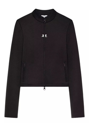 Courrèges cropped zip-up jacket - Black