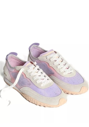 Hoff mesh-panel suede sneakers - Purple