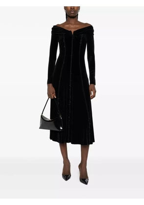 NISSA crystal-embellishment midi dress - Black