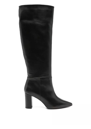Thea Mika 80mm leather block-heel boots - Black