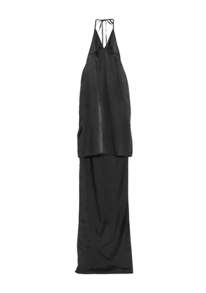 FEDERICO CINA halter-neck maxi dress - Grey